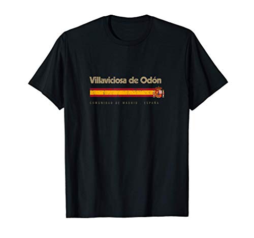 Villaviciosa de Odón Ciudad Española Vintage Bandera España Camiseta