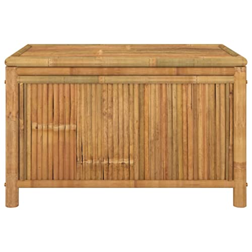 vidaXL Caja de Almacenaje de Jardín Organizador de Herramientas para Patio Piscina Arcón de Ordenación Mueble Exterior Bambú 90x52x55 cm