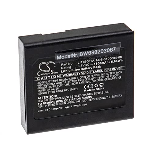 vhbw Batería Recargable Compatible con Mindray DPM2, PM60, PM-60 tecnología médica, Sanitaria (1800 mAh, 3,7 V, Li-Ion)