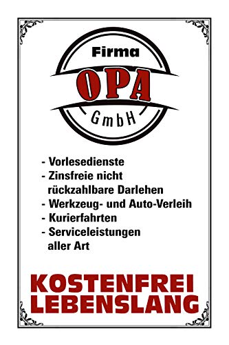 Ontrada Cartel de chapa de 20 x 30 cm, diseño arqueado, de la empresa Opa GmbH