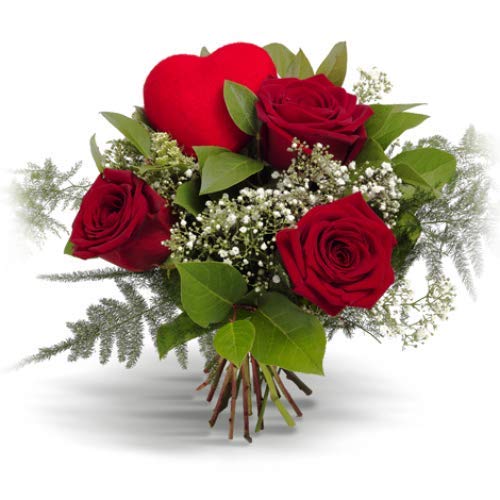 Ramo de 3 Rosas Rojas | Florclick | Ramos de rosas naturales a domicilio | Envío a domicilio Gratis de lunes a viernes | Tarjeta con dedicatoria gratis| Flores naturales para regalar