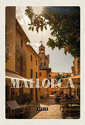 Ontrada Cartel de chapa de 20 x 30 cm, curvado Mallorca Spain, centro histórico