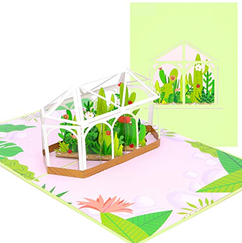 PopLife Tarjeta de jardín con efecto invernadero en 3D, día de San Valentín, para el día de la madre para un jardinero o pulgar verde, perfecta para los amantes de las plantas, para mamá, para esposa
